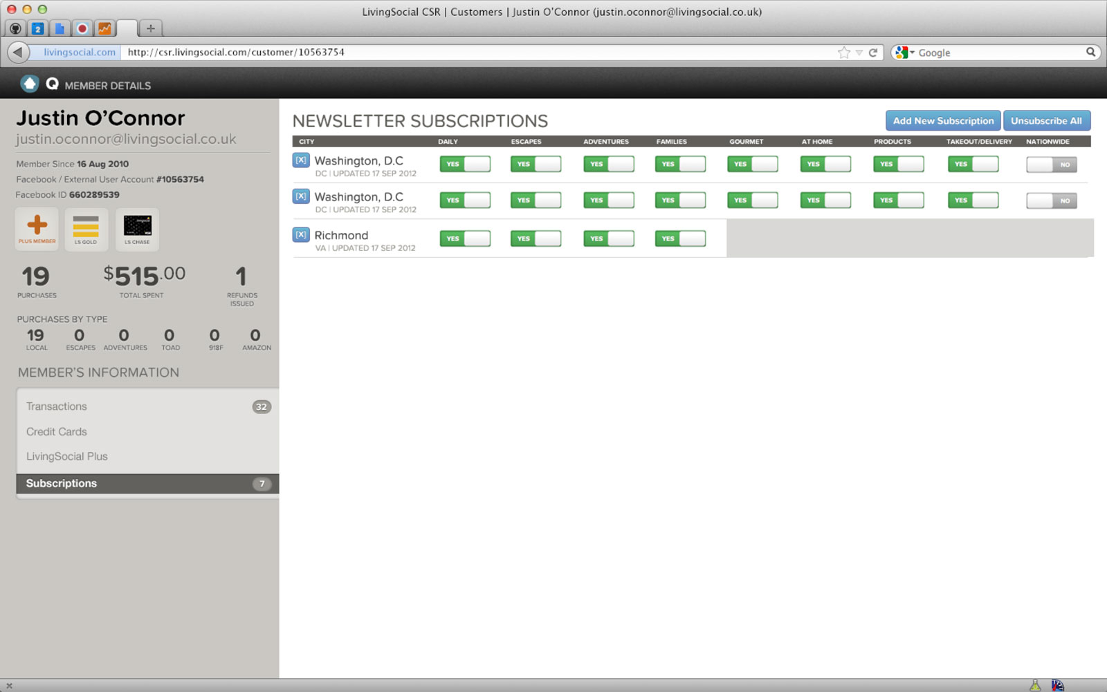 New primary screen (right side)