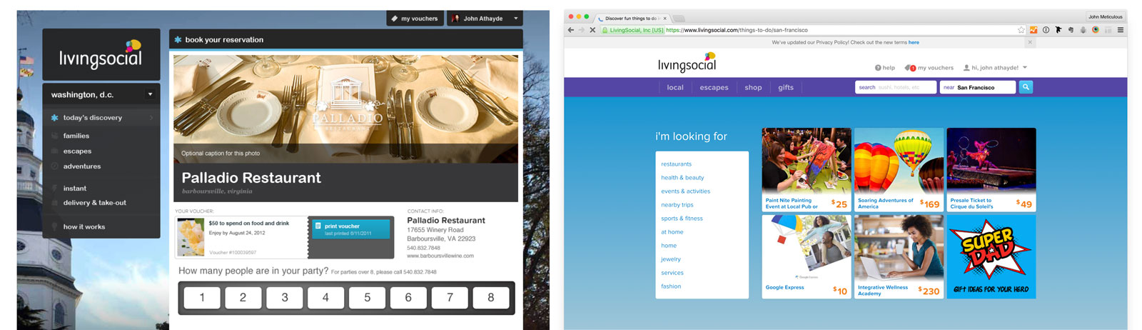 The new my vouchers tab