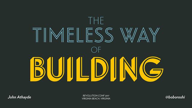 The Timeless Way of Building cover